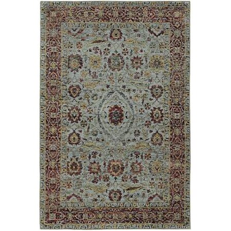 Oriental Weavers 10 x 13 ft. 2 in. Rectangle Andorra Area Rug, Blue and Red A7155A305400ST